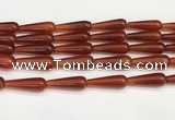 CTR422 15.5 inches 10*30mm teardrop agate beads wholesale