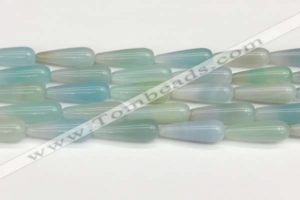 CTR424 15.5 inches 10*30mm teardrop agate beads wholesale