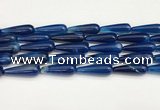 CTR428 15.5 inches 10*30mm teardrop agate beads wholesale