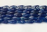 CTR442 15.5 inches 8*20mm faceted teardrop agate beads wholesale