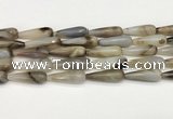 CTR451 15.5 inches 10*30mm faceted teardrop agate beads wholesale