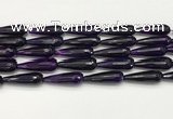 CTR454 15.5 inches 10*30mm faceted teardrop agate beads wholesale