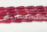 CTR455 15.5 inches 10*30mm faceted teardrop agate beads wholesale