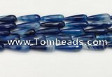 CTR458 15.5 inches 10*30mm faceted teardrop agate beads wholesale