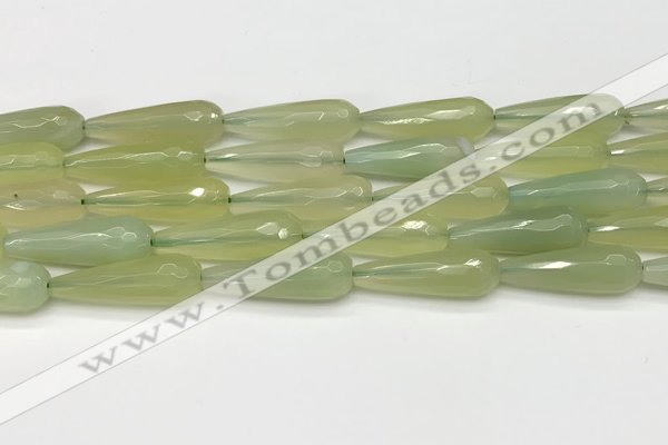 CTR459 15.5 inches 10*30mm faceted teardrop agate beads wholesale