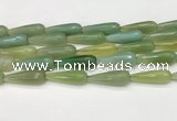 CTR460 15.5 inches 10*30mm faceted teardrop agate beads wholesale