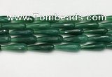 CTR461 15.5 inches 10*30mm faceted teardrop agate beads wholesale