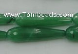 CTR50 15.5 inches 10*40mm faceted teardrop green aventurine beads