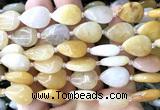 CTR505 15 inches 13*18mm flat teardrop yellow aventurine jade beads
