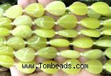 CTR506 15 inches 13*18mm flat teardrop lemon jade beads