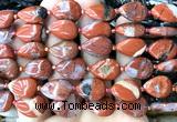 CTR512 15 inches 13*18mm flat teardrop red jasper beads