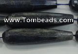 CTR61 15.5 inches 10*40mm faceted teardrop lapis lazuli beads