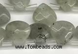 CTR612 Top drilled 10*10mm faceted briolette labradorite beads