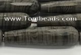 CTR62 15.5 inches 10*40mm faceted teardrop zebra jasper beads