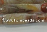 CTR63 15.5 inches 10*40mm faceted teardrop yellow agate beads