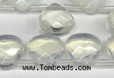 CTR632 Top drilled 13*13mm faceted briolette opalite beads wholesale