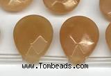 CTR695 Top drilled 12*16mm faceted briolette yellow aventurine beads