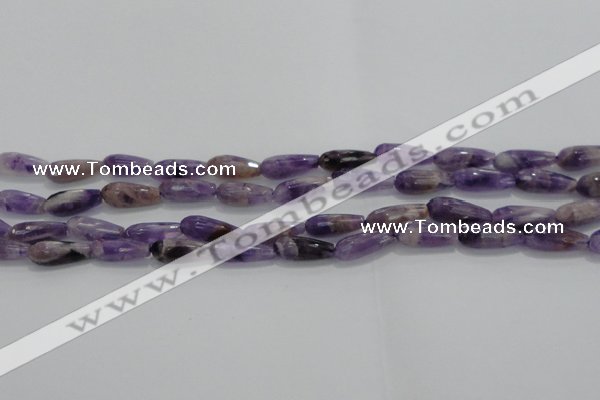 CTR71 15.5 inches 6*16mm faceted teardrop dogtooth amethyst beads