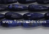 CTR76 15.5 inches 6*16mm faceted teardrop lapis lazuli beads