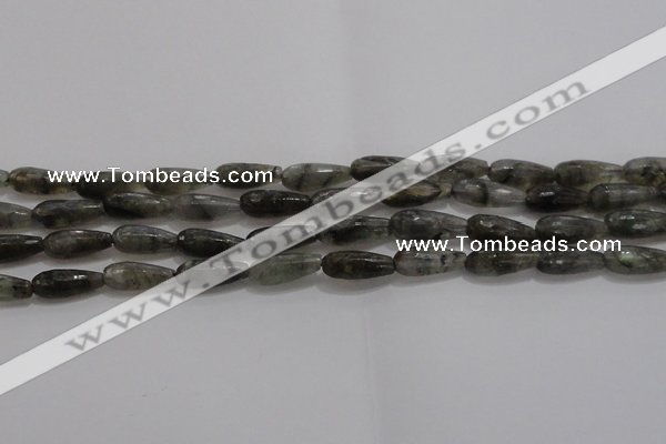 CTR77 15.5 inches 6*16mm faceted teardrop labradorite beads