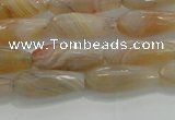 CTR80 15.5 inches 6*16mm faceted teardrop yellow agate beads