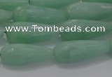 CTR98 15.5 inches 8*20mm faceted teardrop jade gemstone beads