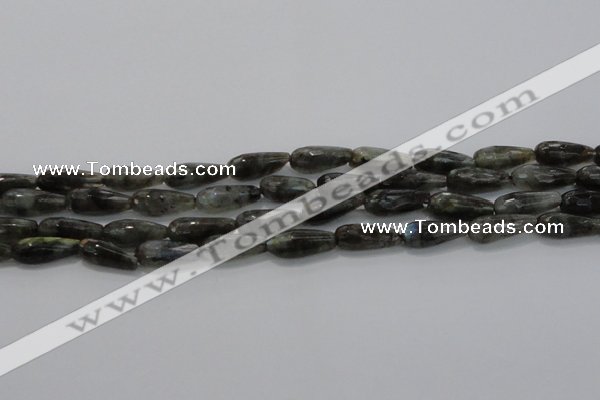 CTR99 15.5 inches 8*20mm faceted teardrop labradorite beads