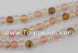 CTS01 15.5 inches 4mm round tigerskin glass beads wholesale