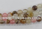 CTS02 15.5 inches 6mm round tigerskin glass beads wholesale