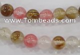 CTS03 15.5 inches 8mm round tigerskin glass beads wholesale