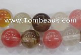 CTS05 15.5 inches 12mm round tigerskin glass beads wholesale