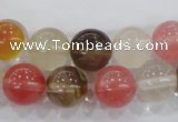 CTS05 15.5 inches 12mm round tigerskin glass beads wholesale