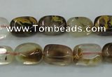 CTS56 15.5 inches 8*14mm nugget tigerskin glass beads wholesale