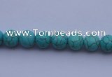 CTU02 15.5 inches 6mm round blue turquoise strand beads Wholesale