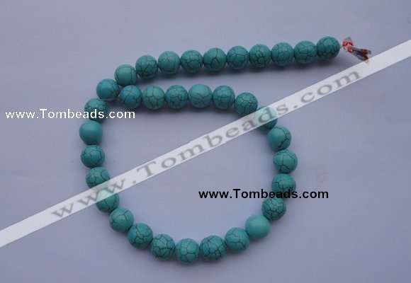CTU03 15.5 inches 8mm round blue turquoise strand beads Wholesale