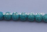 CTU04 15.5 inches 10mm round blue turquoise strand beads Wholesale