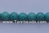 CTU05 15.5 inches 12mm round blue turquoise strand beads Wholesale