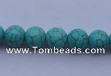 CTU06 15.5 inches 14mm round blue turquoise strand beads Wholesale