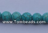 CTU08 15.5 inches 18mm round blue turquoise strand beads Wholesale