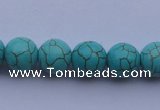 CTU08 15.5 inches 18mm round blue turquoise strand beads Wholesale