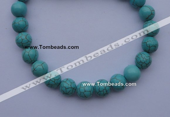 CTU09 15.5 inches 20mm round blue turquoise strand beads Wholesale