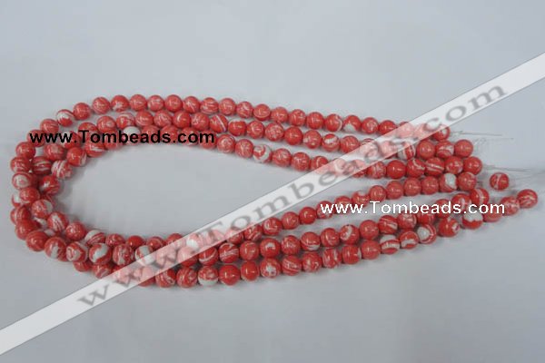 CTU1002 15.5 inches 8mm round synthetic turquoise beads wholesale