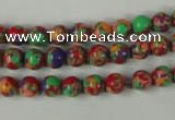 CTU1051 15.5 inches 6mm round synthetic turquoise beads wholesale