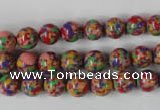 CTU1052 15.5 inches 8mm round synthetic turquoise beads wholesale