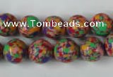 CTU1054 15.5 inches 12mm round synthetic turquoise beads wholesale