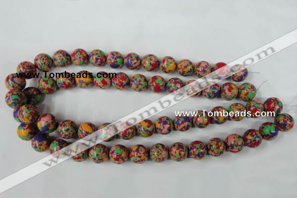 CTU1055 15.5 inches 14mm round synthetic turquoise beads wholesale