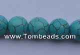 CTU11 15.5 inches 30mm round blue turquoise strand beads Wholesale