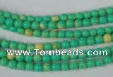 CTU1160 15.5 inches 4mm round synthetic turquoise beads wholesale