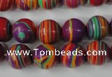 CTU1190 15.5 inches 14mm round synthetic turquoise beads wholesale