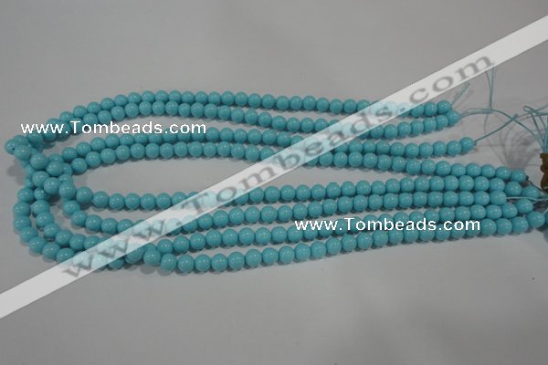 CTU1212 15.5 inches 8mm round synthetic turquoise beads